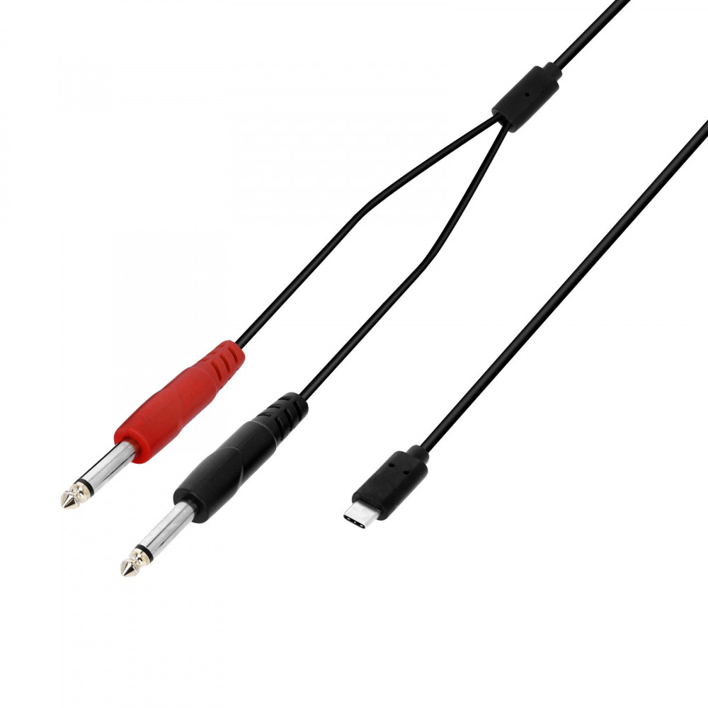 ADAM HALL 3 STAR USB-C / 2 x Stereo Jack 6.3 mm, 1.5m