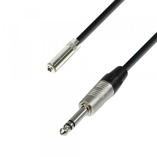 ADAM HALL 4 STAR, Mini Jack 3.5 mm socket / Stereo Jack 6.35 mm, 6m ADAM HALL 4 STAR, Mini Jack 3.5 mm socket / Stereo Jack 6.35 mm, 6m