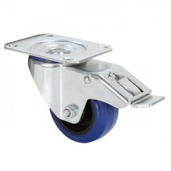 ADAM HALL Hardware 372091 80 mm with blue wheel and brake ADAM HALL Hardware 372091 80 mm with blue wheel and brake