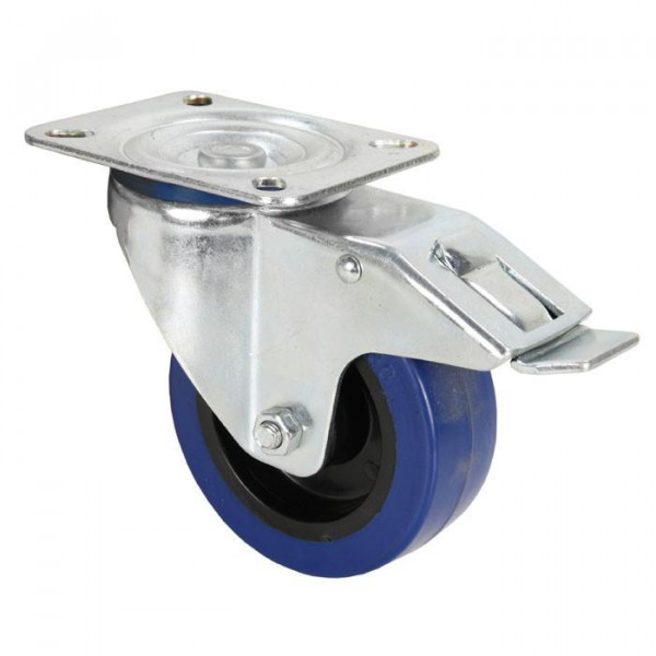 ADAM HALL Hardware 372191 100 mm, with blue wheel and brake ADAM HALL Hardware 372191 100 mm, with blue wheel and brake