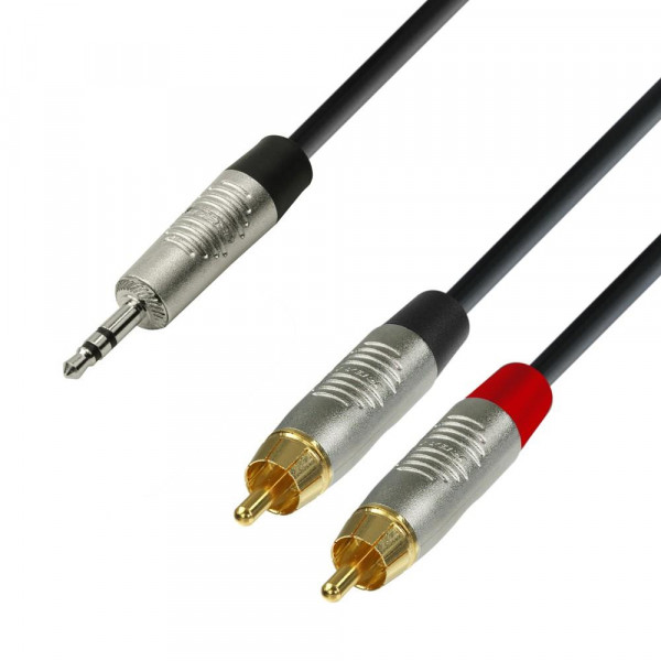 ADAM HALL  4 Star Series Mini Jack 3.5 mm / 2 x RCA, 3m ADAM HALL  4 Star Series Mini Jack 3.5 mm / 2 x RCA, 3m