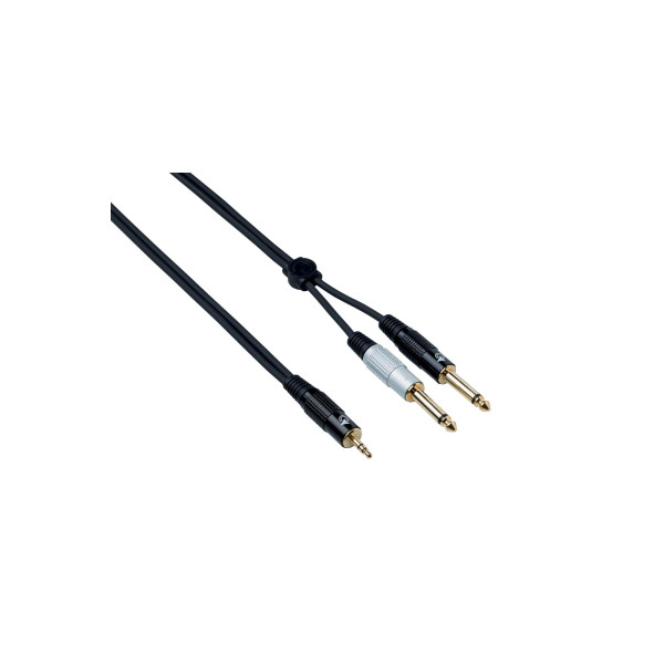 BESPECO EAGLE PRO Mini Jack 3.5 mm / 2 x Mono Jack 6.35 mm, 3m BESPECO EAGLE PRO Mini Jack 3.5 mm / 2 x Mono Jack 6.35 mm, 3m