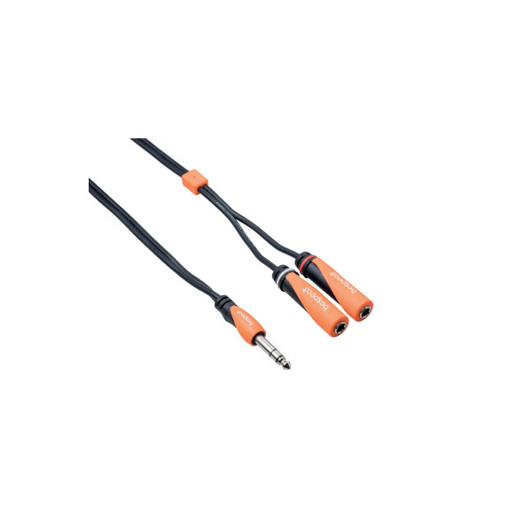 BESPECO  SILOS Stereo Jack 6.35 mm / 2 x Stereo Jack socket, 0.3m BESPECO  SILOS Stereo Jack 6.35 mm / 2 x Stereo Jack socket, 0.3m