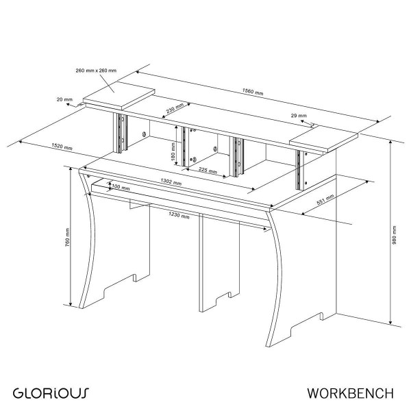 GLORIOUS Workbench white