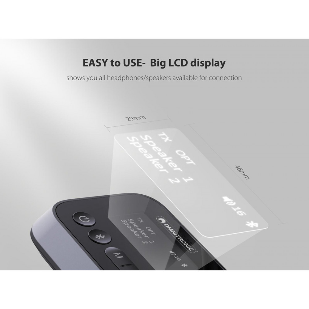 OMNITRONIC BDT-5.0 Bluetooth 5.0 Transceiver