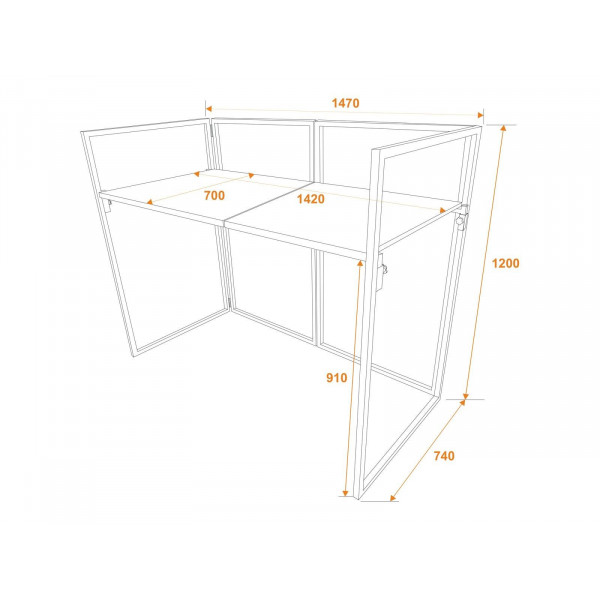 OMNITRONIC Mobile DJ Stand w. Cover