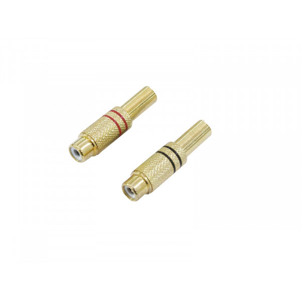 OMNITRONIC 2x RCA (F), gold-plated OMNITRONIC 2x RCA (F), gold-plated