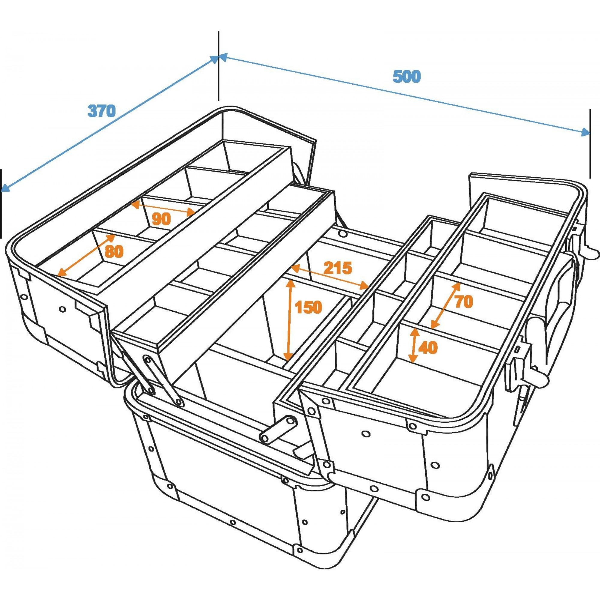 ROADINGER Universal tray case AM-1, bk 