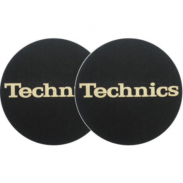 TECHNICS Slipmat Black/Gold Logo TECHNICS Slipmat Black/Gold Logo